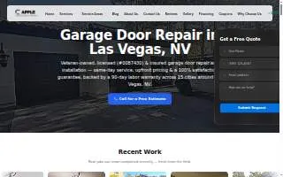 Apple Garage Door Repair of Enterprise website