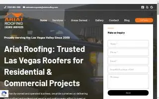Ariat Roofing, Inc. of Enterprise website