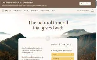 Earth Funeral - Green Funeral Home of Enterprise website