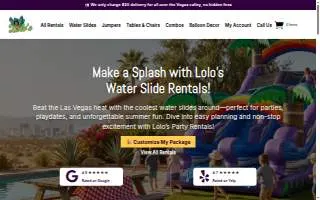 Lolo's Party Rentals of Enterprise website