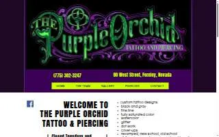 Purple orchid tattoo and piercing website