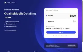 Quality Mobile Detailing website