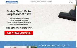Clark County Carpet Cleaning of Henderson website