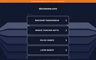 Dance Zone website