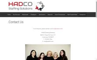 HADCO Staffing Solutions website