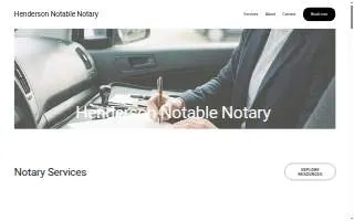 Henderson Notable Notary website