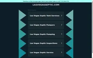 Las Vegas Septic Service website