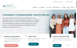 Legacy For Women ObGyn of Henderson website