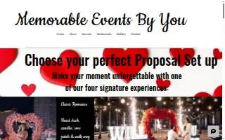 Memorable Events By You website