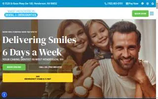 West Henderson Dental & Orthodontics website