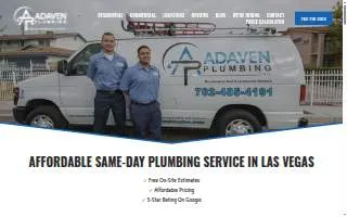 Adaven Plumbing Inc website