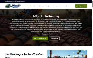 Affordable Roofing of Las Vegas website