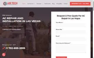 Air Tech Air Conditioning Repair and Installation website
