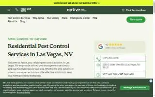 Aptive Pest Control of Las Vegas website