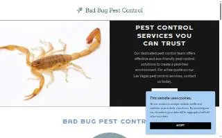 Bad Bug Pest Control website