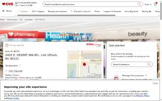 CVS Pharmacy y más of Las Vegas website