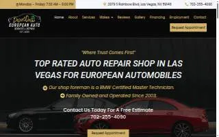 Desert Oasis European Auto Service & Repair of Las Vegas website