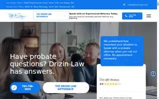 Drizin Law | Las Vegas Probate, Estate Planning Attorneys website