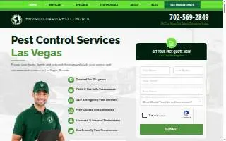 Enviro Guard Pest Control website