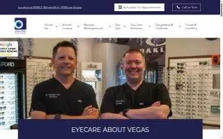 EyeCare About Vegas website