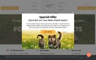 Flamingo Pet Clinic website