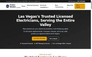 Fowler Electric LTD of Las Vegas website
