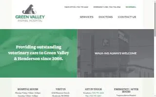 Green Valley Animal Hospital of Las Vegas website