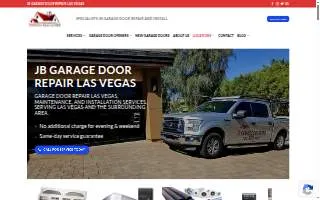 JB Garage Door Repair of Las Vegas website