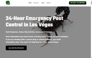 Josh The Bug Guy - Pest Control in Las Vegas website