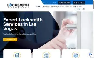 Locksmith Solutions website