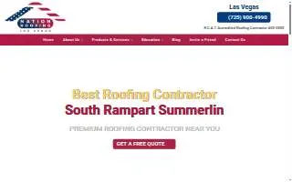 Nation Roofing of Las Vegas website