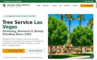 Nevada Tree Service of Las Vegas website