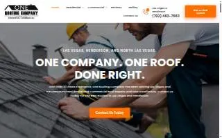 One Roofing Company of Las Vegas website