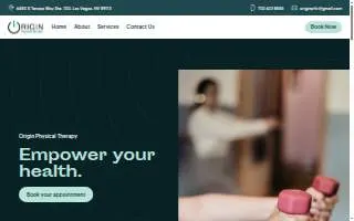 Origin Physical Therapy of Las Vegas website