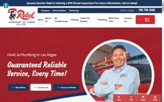 Rebel Refrigeration, AC & Plumbing website