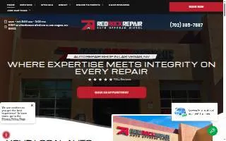 Red Rock Repair of Las Vegas website