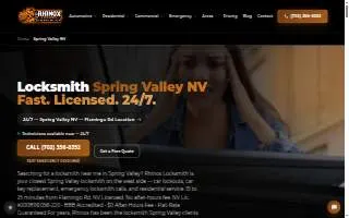 Rhinox Locksmith Las Vegas website