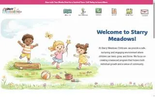 Starry Meadows Childcare of Las Vegas website
