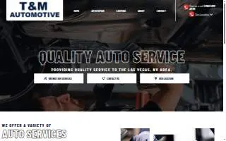 T & M Automotive website