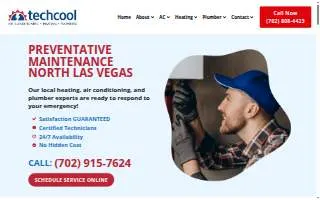 Techcool Plumber Las Vegas website