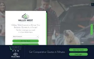 Valley West Insurance of Las Vegas website