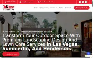XL Rez Landscape website