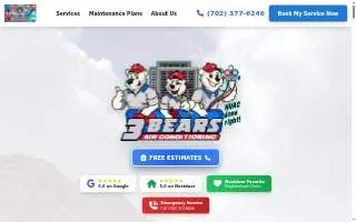 3 Bears Air Conditioning website