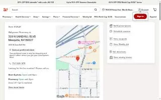 Walgreens Pharmacy of Mesquite website