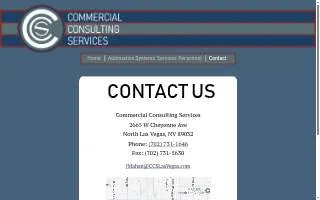 Commercial Consulting Services website