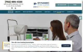 Dynamic Eye Care of North Las Vegas website