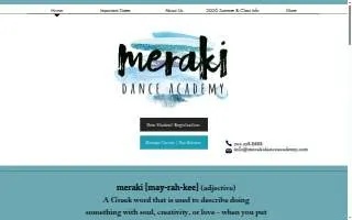 Meraki Dance Academy website