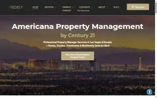 Americana Property Management by Century 21 of Pahrump website