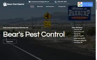 Bear's Pest Control website