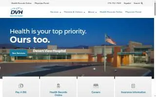 Desert View Hospital website